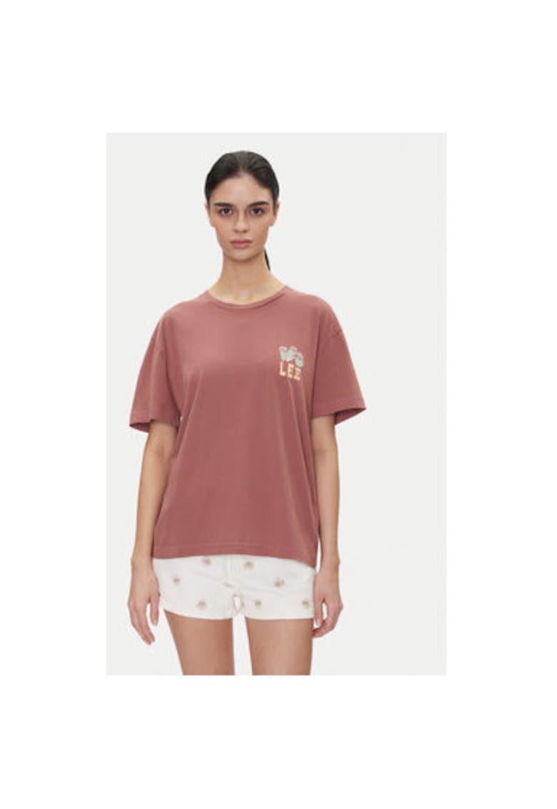 Tricou dama 112363834 - Bumbac - Roz