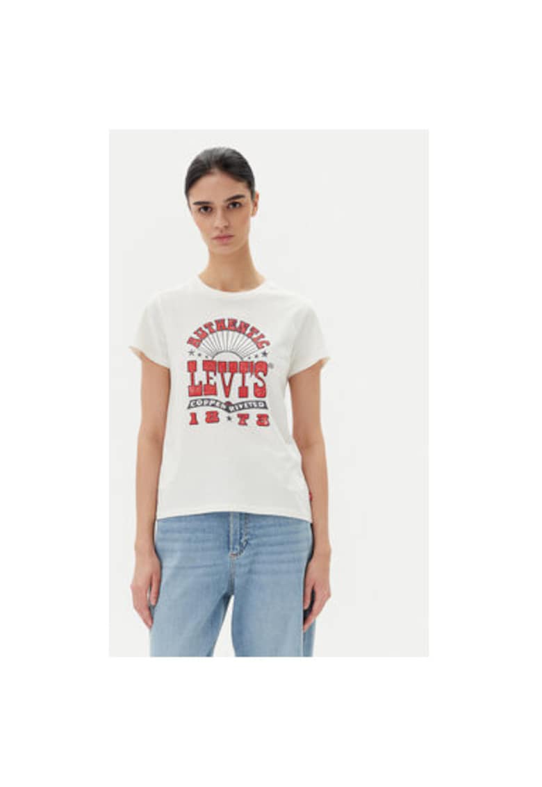 Tricou dama Levi S - 17369-3024 - Bumbac - Alb