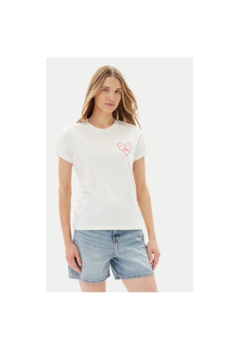 Tricou dama 112363635 - Bumbac - Alb