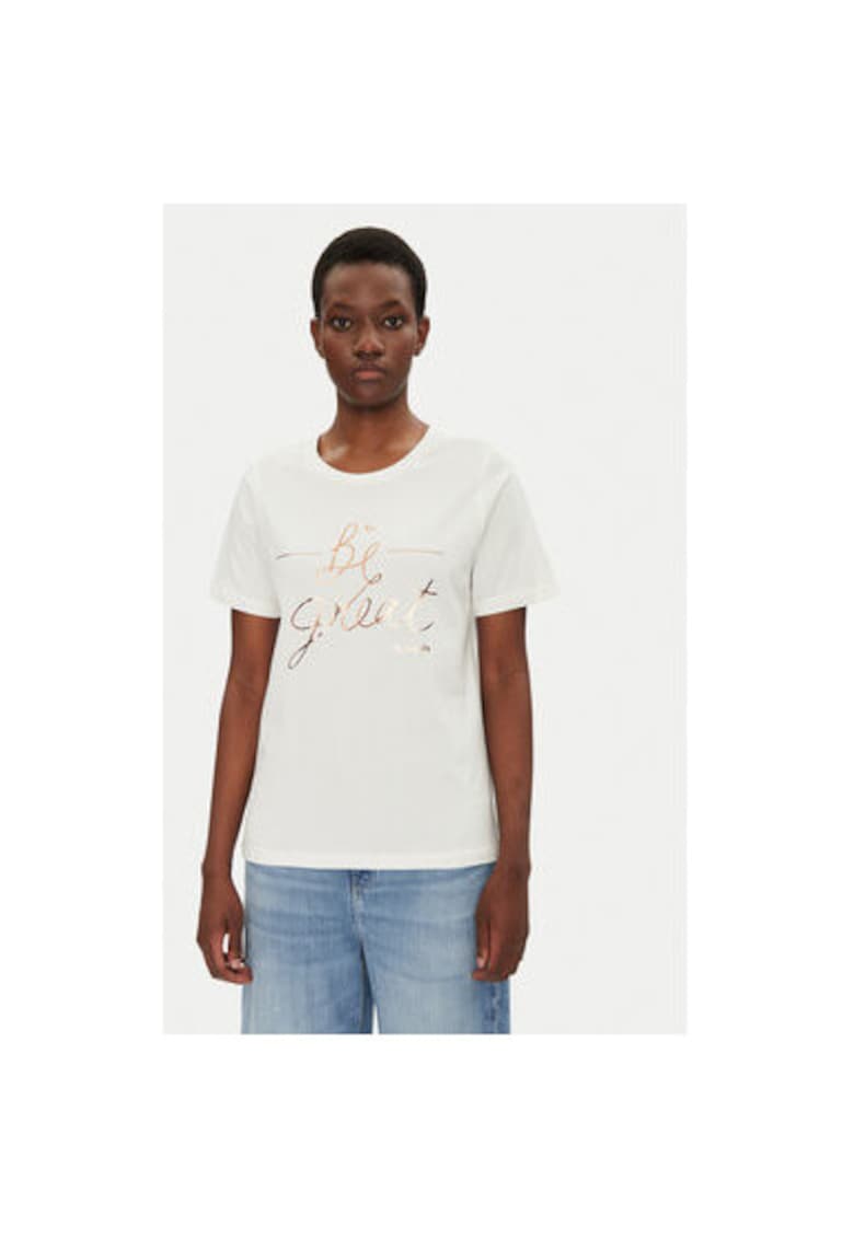 Tricou dama  20615334 - Bumbac - Alb Tricou dama  20615334 - Bumbac - Alb