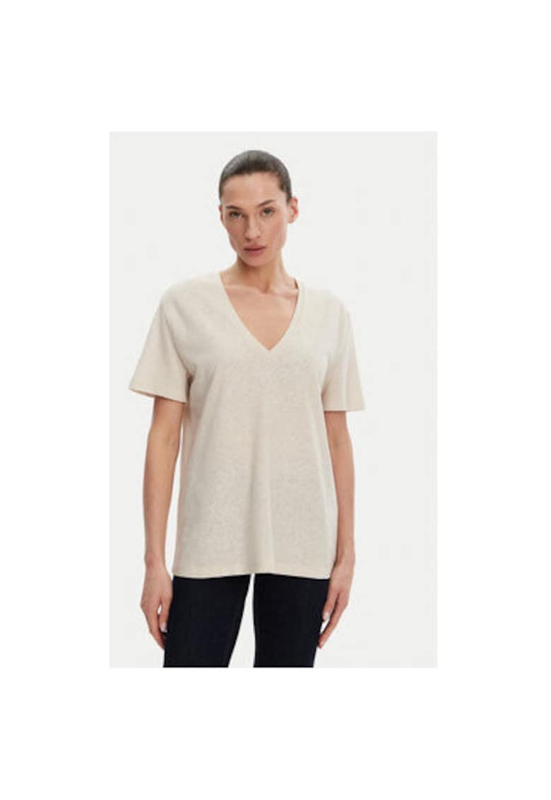 Tricou dama 53-2148 - In/Bumbac - Bej - Bej
