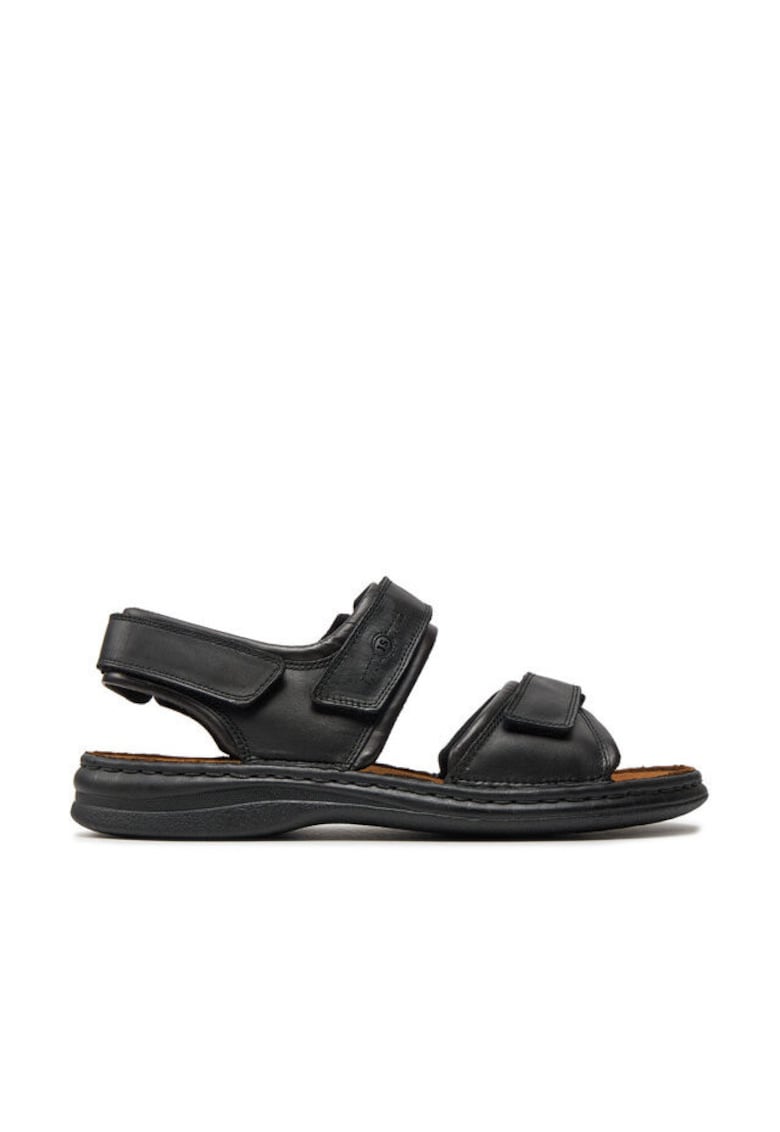 Sandale barbati 10104 - Piele naturala - Negru - Negru