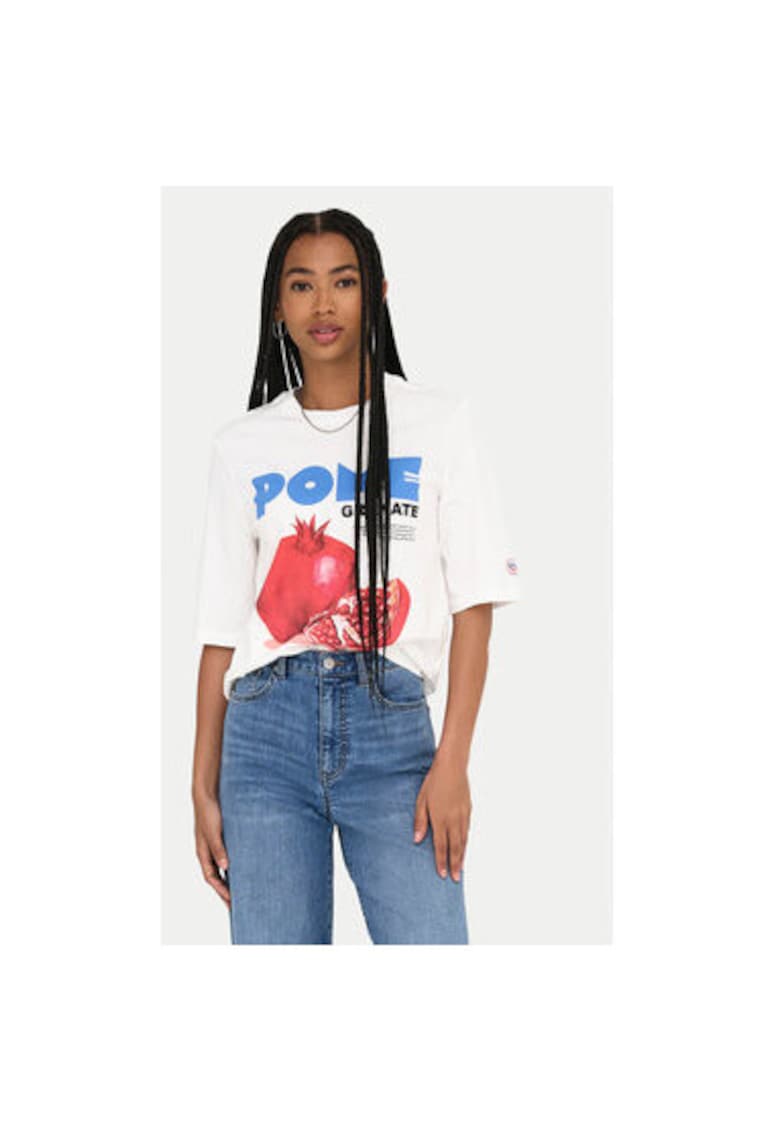 Tricou dama 15351369 - Bumbac - Alb