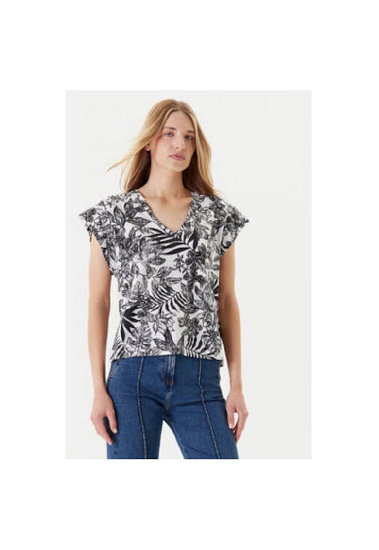 Tricou dama 3SEBD10AE - Bumbac - Gri - Gri