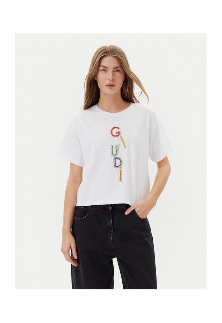 Tricou dama 511BD64027 - Bumbac - Alb - Alb