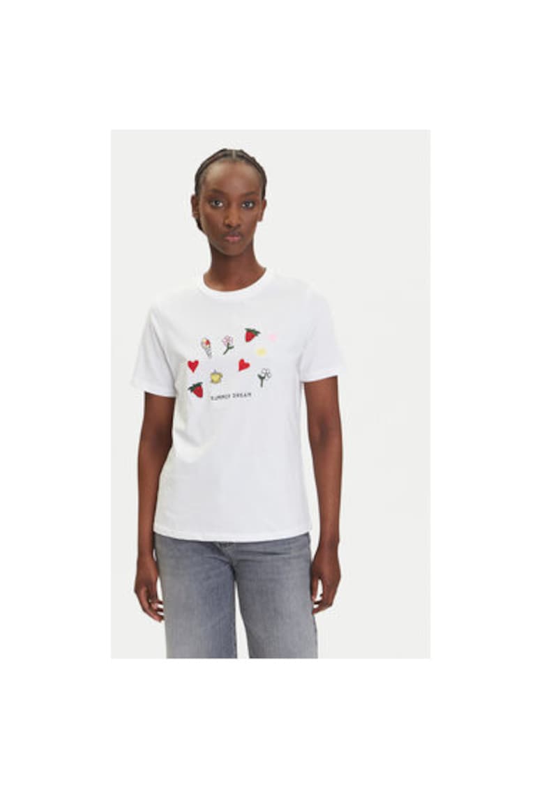 Tricou dama 17160308 - Bumbac organic - Alb - Alb