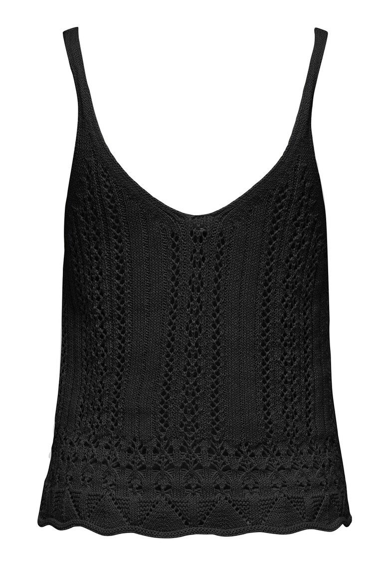 Top dama 15277573 - Bumbac/Poliester - Negru