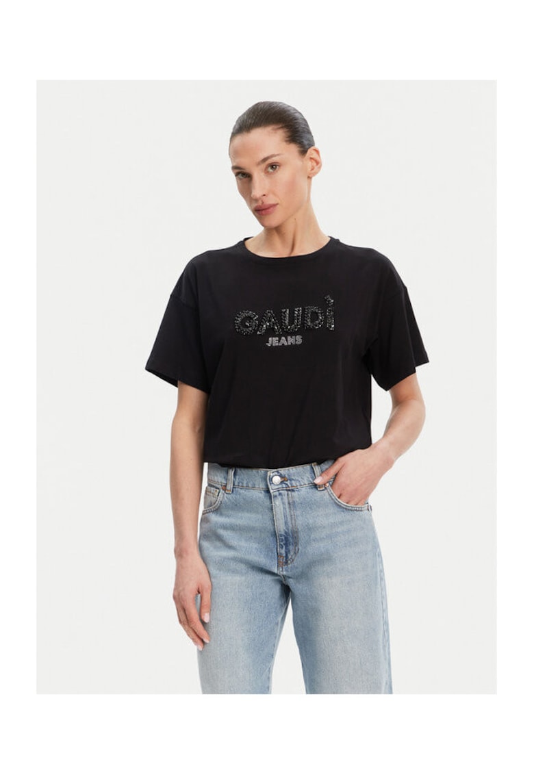 Tricou dama 511BD64030 - Bumbac - Negru - Negru