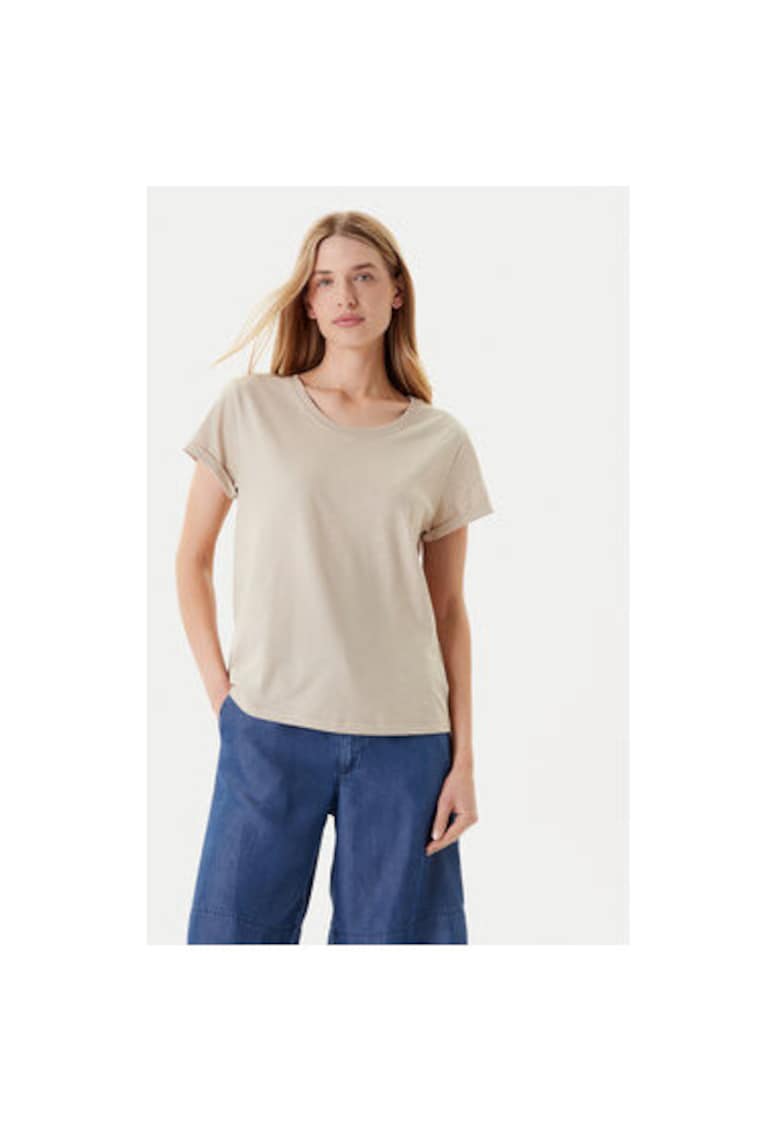 Tricou dama 3BVXD109F - Bumbac - Bej - Bej