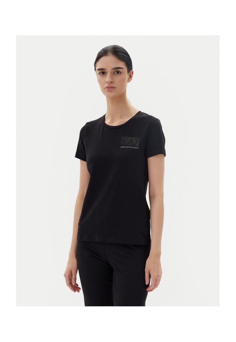 Tricou dama Emporio Armani - 7W000492 AF10373 - Bumbac - Negru - Negru