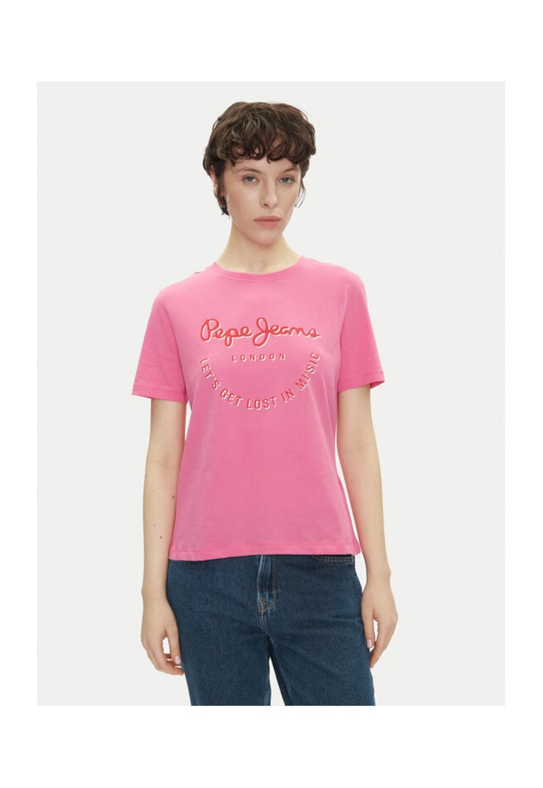Tricou dama PL506072 - Bumbac - Roz - Roz
