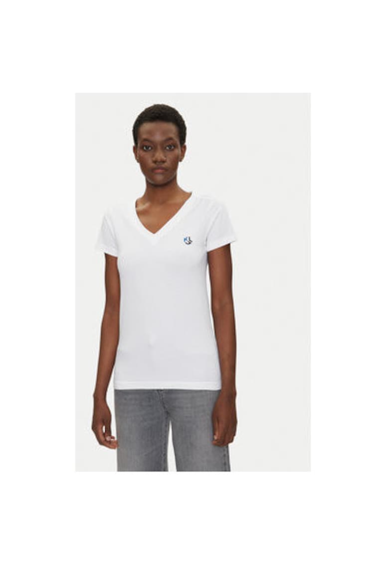 Tricou dama A2W17097 - Bumbac - Alb - Alb