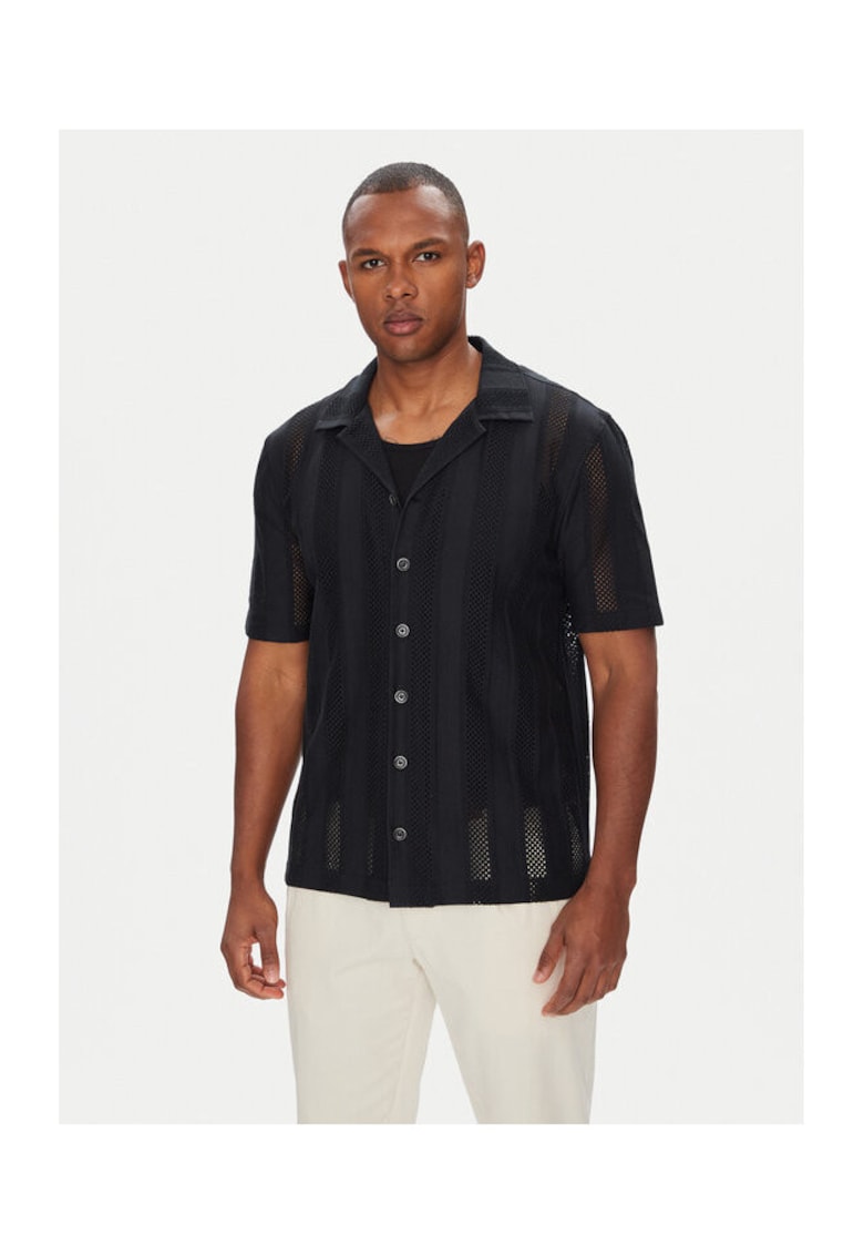 Camasa barbati B4 10058.5266 - Bumbac - Negru - Negru