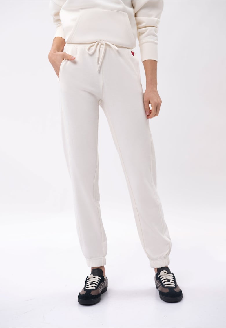 Pantaloni jogger dama N-Zen - alb
