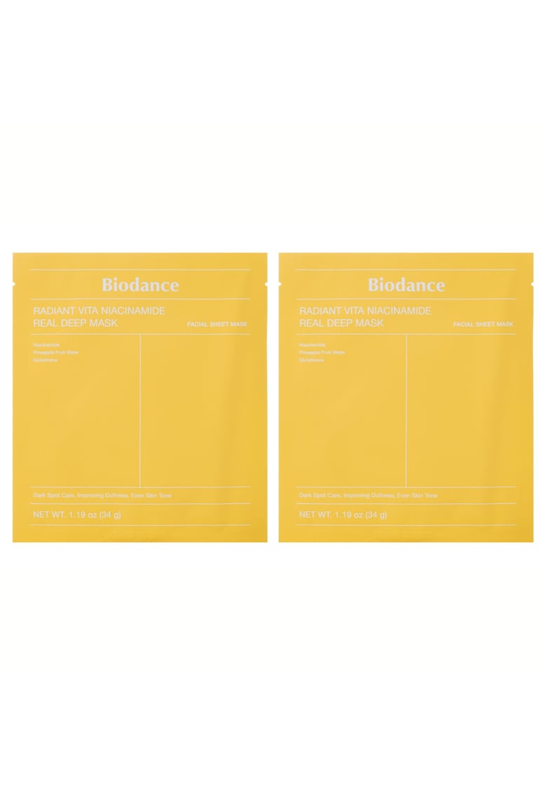 Masca de fata Radiant Vita Niacinamide - set 2 x 34 g - iluminatoare - pentru ten normal