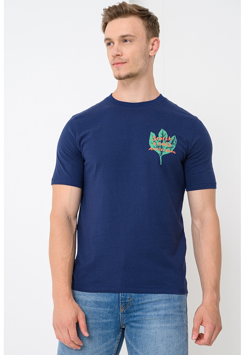 Tricou de bumbac cu imprimeu pe spate