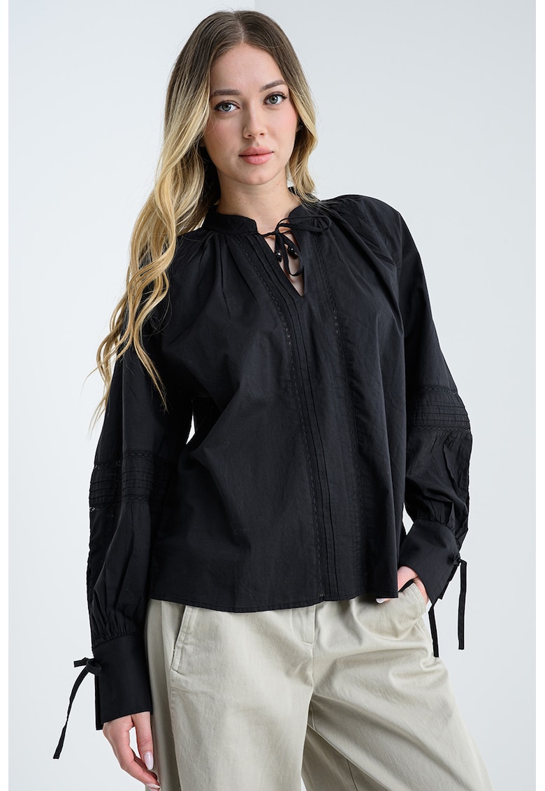 Bluza uni de bumbac - Negru