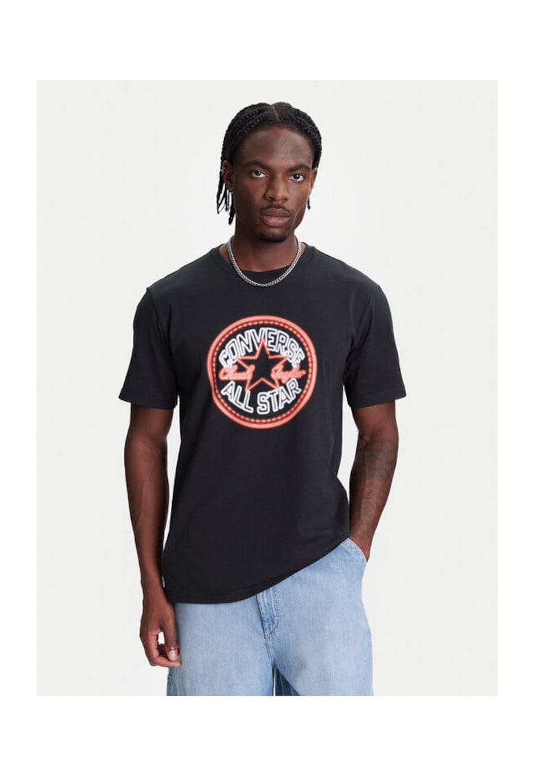 Tricou barbati 10027722-A01 - Bumbac - Negru - Negru