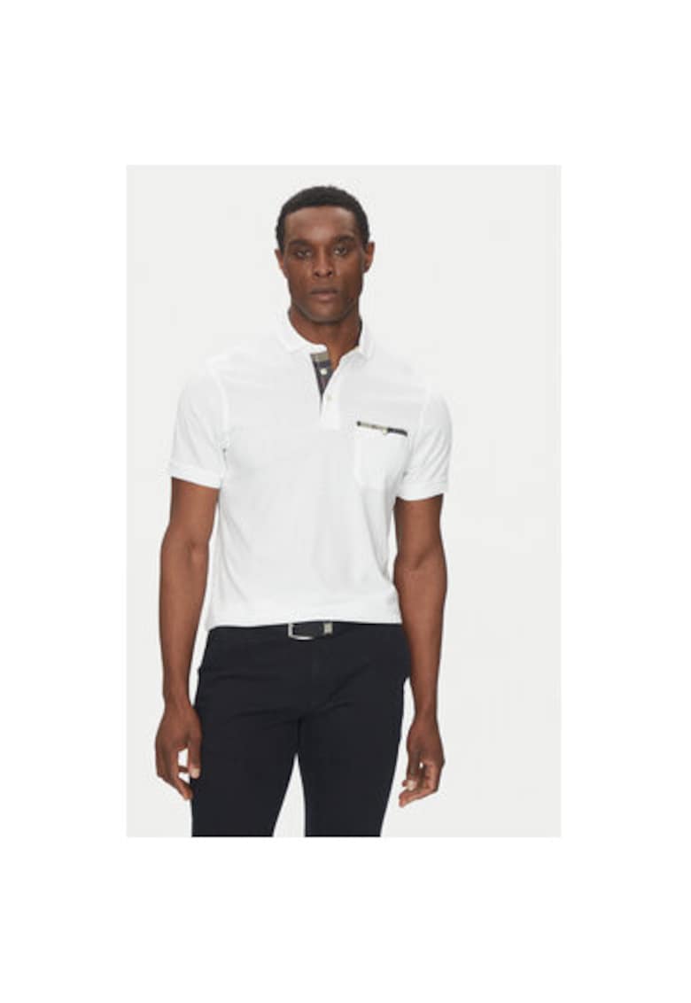 Tricou polo barbati MML1071WH11 - Bumbac - Alb