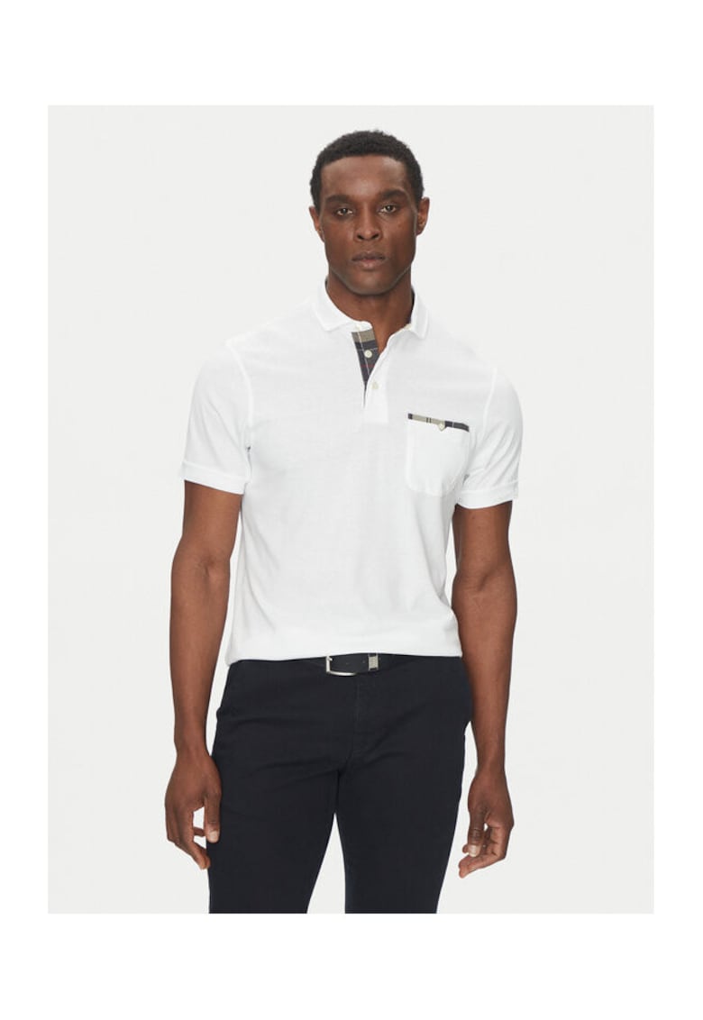 Tricou polo barbati MML1071WH11 - Bumbac - Alb - Alb