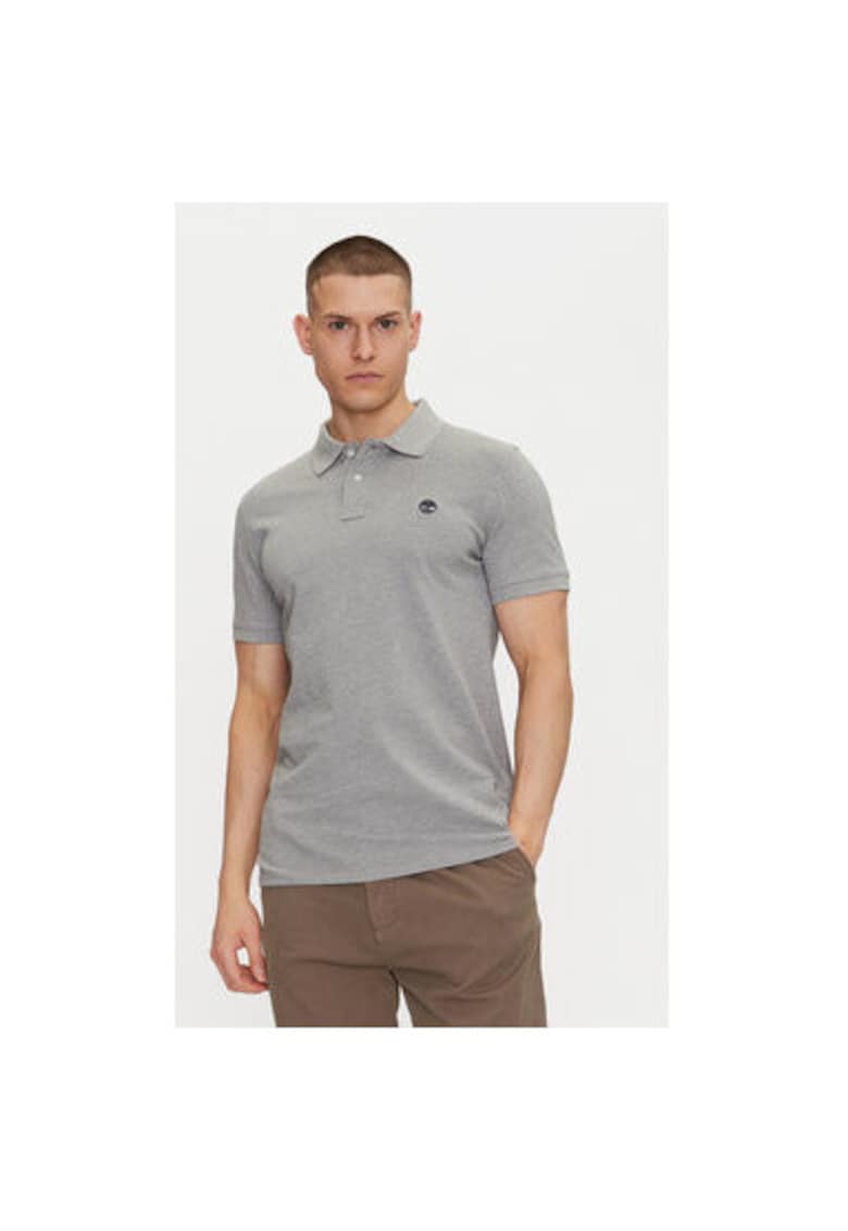 Tricou polo barbati TB0A6VDP0521 - Bumbac organic - Gri - Gri