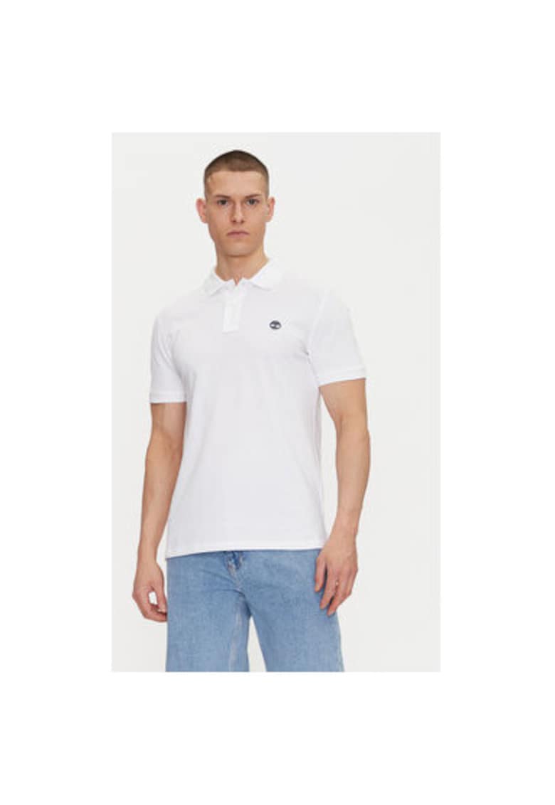 Tricou polo barbati TB0A6VDP1001 - Bumbac organic - XL INTL - Alb