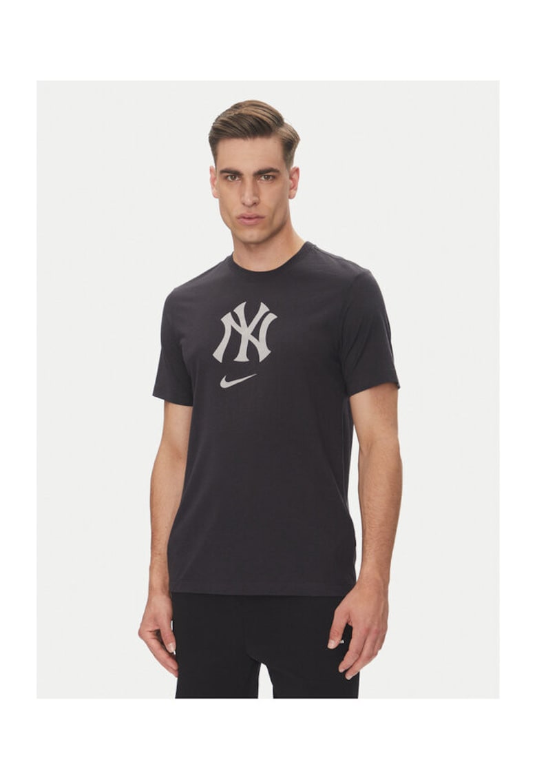 Tricou barbati 034J-4FA-NK-L84 - Bumbac - Bleumarin - Bleumarin