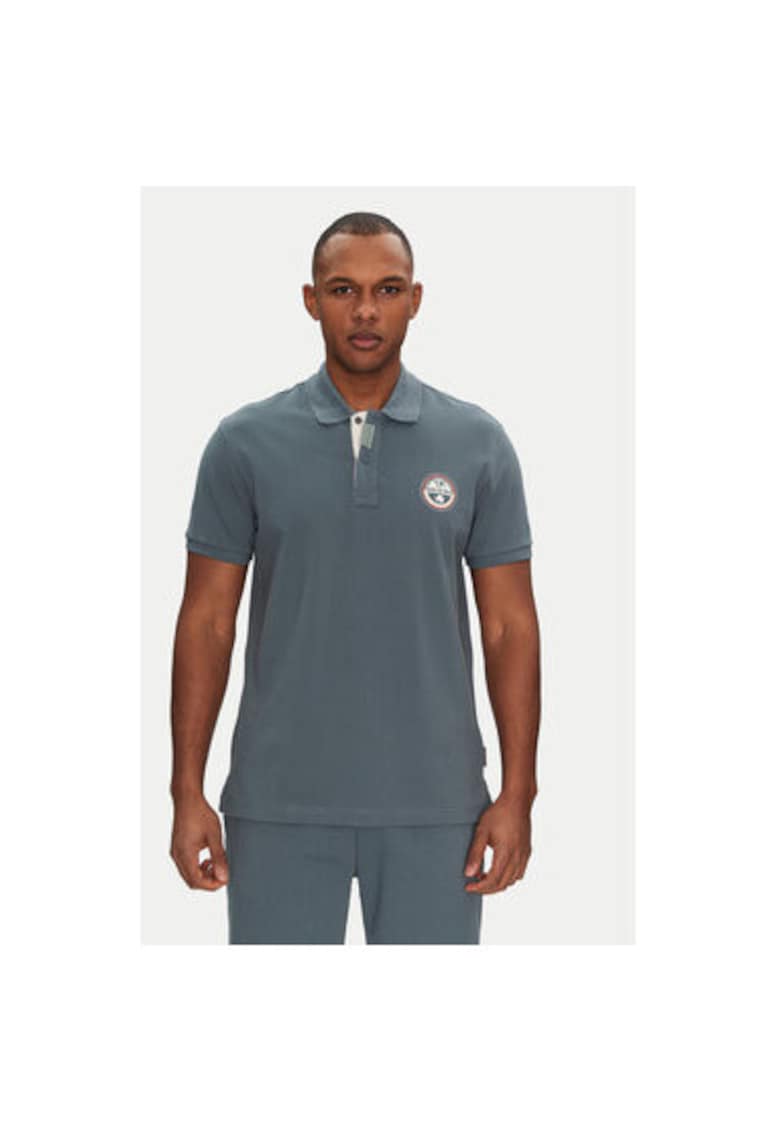 Tricou polo barbati NP0A4ID3G1Y1 - Bumbac - Albastru - Albastru