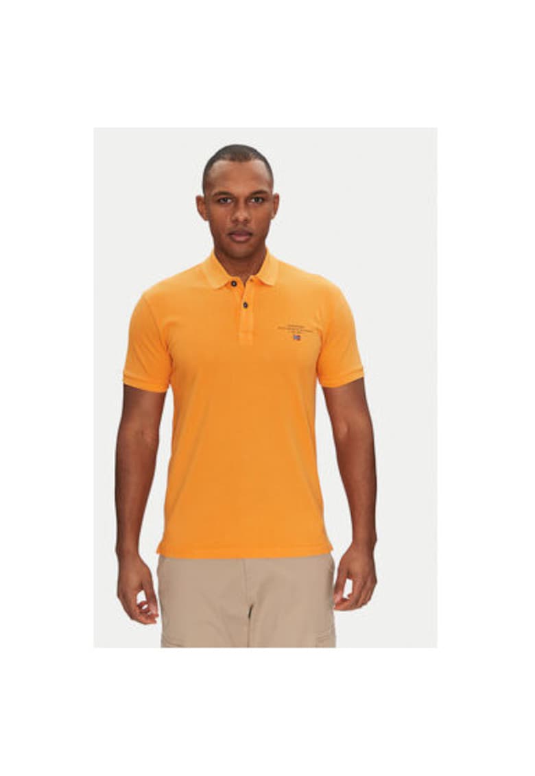 Tricou polo barbati NP0A4GDLA701 - Bumbac - Portocaliu - Portocaliu