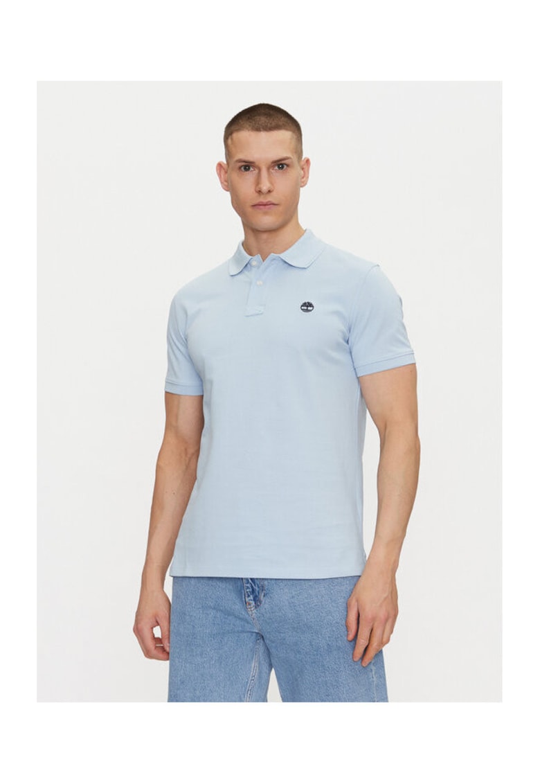 Tricou polo barbati TB0A6VDP9401 - Bumbac organic - 45687 - Albastru deschis