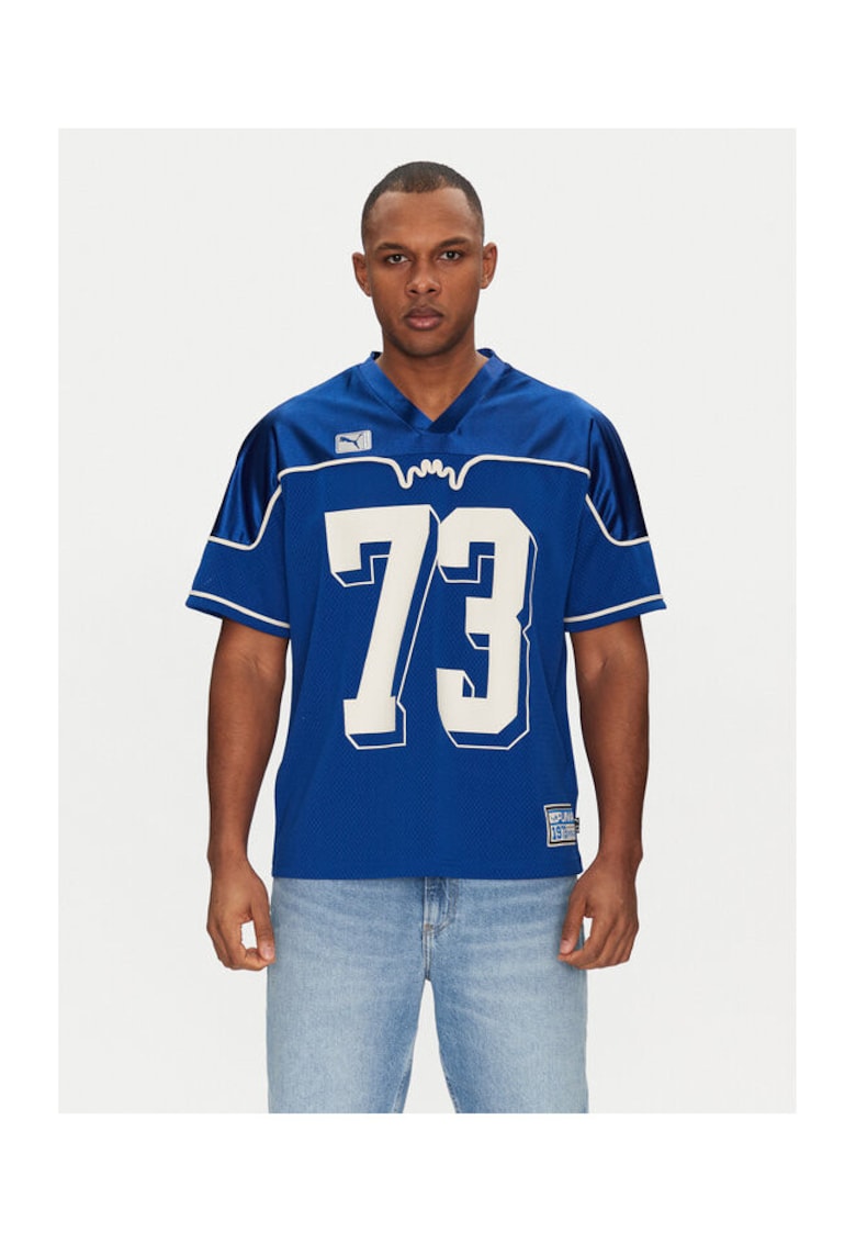 Tricou barbati 630254 - Poliester reciclat - Albastru - Albastru