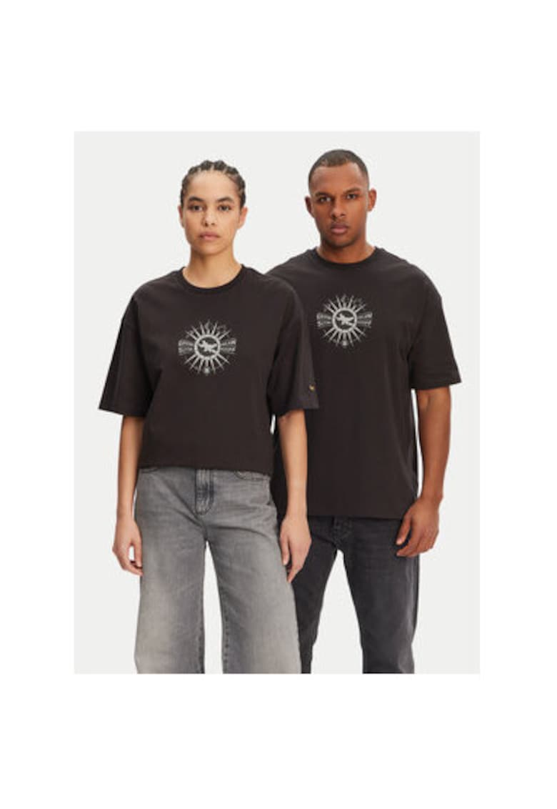 Tricou Unisex 630092 - Bumbac/Bumac reciclat - Negru - Negru