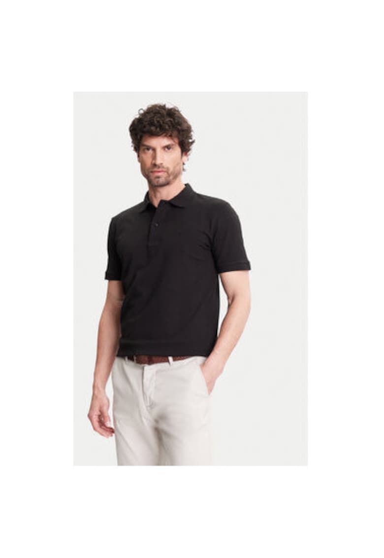 Tricou polo barbati C5 21354.2110 - Bumbac - Negru - Negru