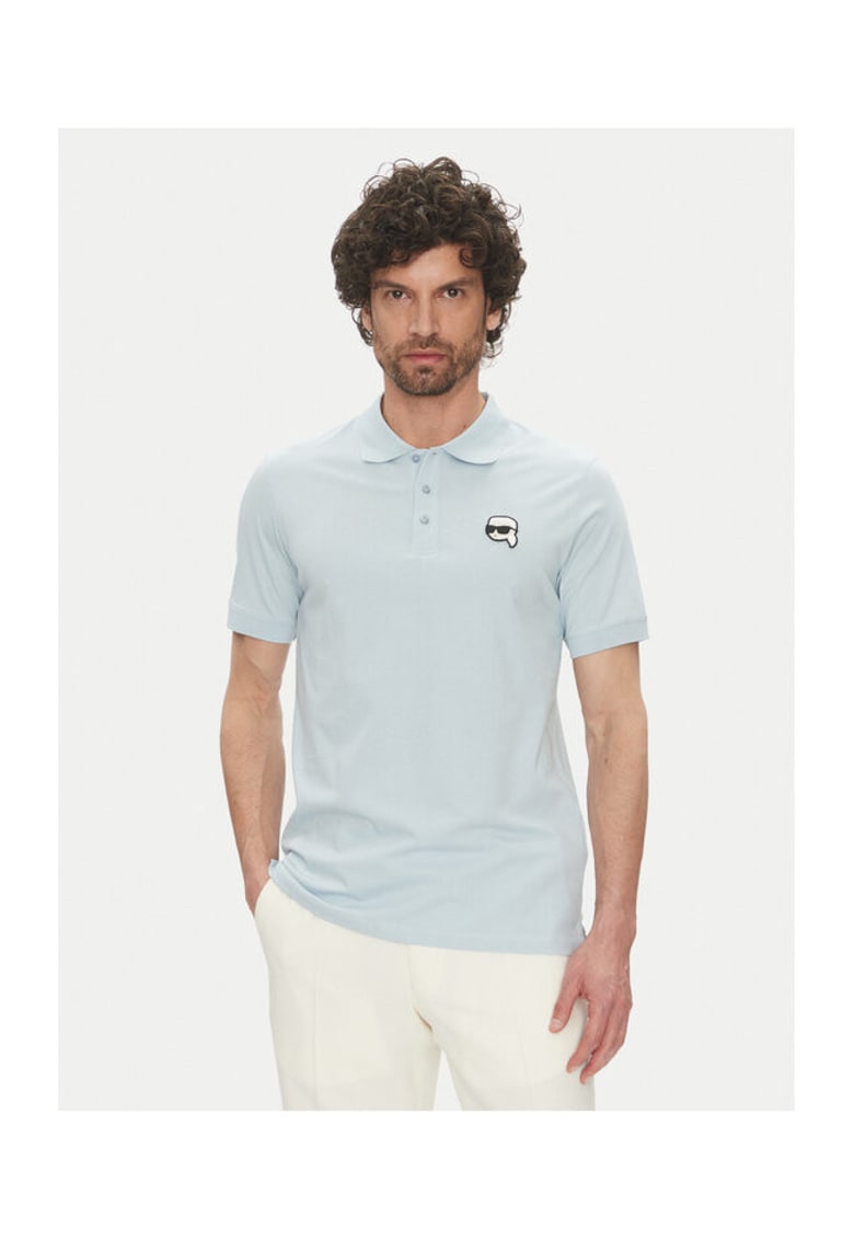 Tricou polo barbati 745710 552224 - Bumbac organic - Albastru deschis - Albastru deschis