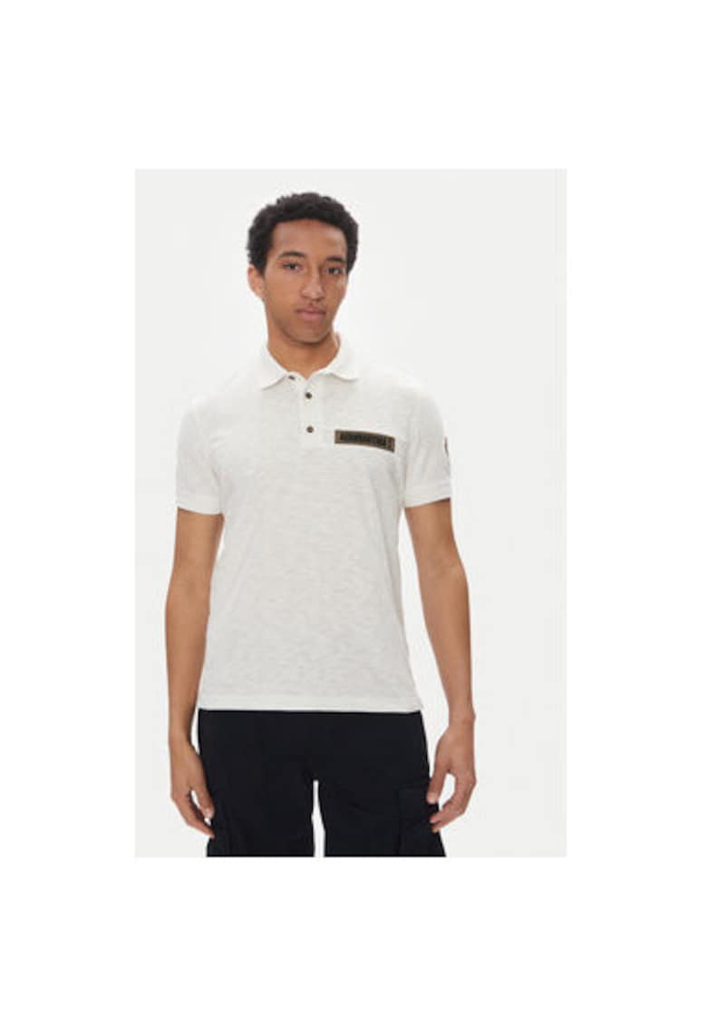 Tricou polo barbati  251PO1865J680 - Bumbac - Alb