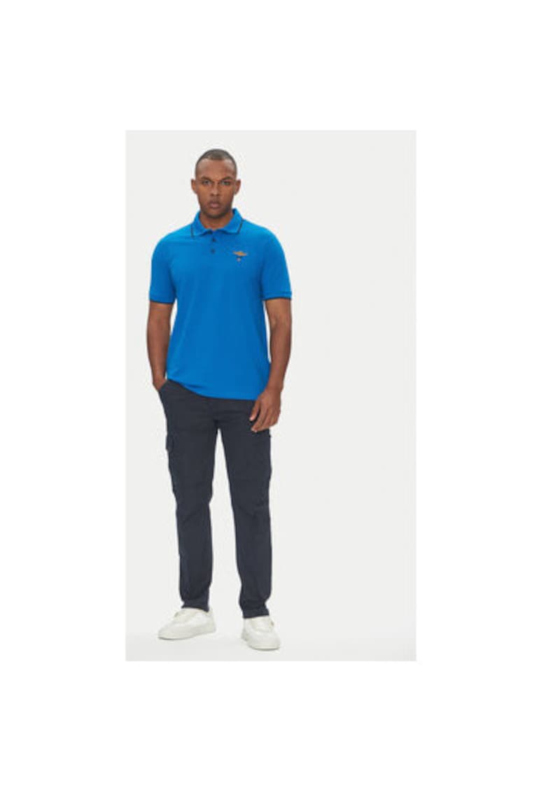 Tricou polo barbati  251PO1308P82 - Bumbac - Albastru