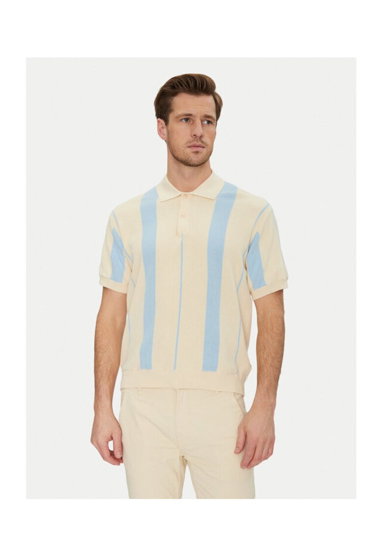 Tricou polo barbati 20717954 - Bumbac - Bej - Bej