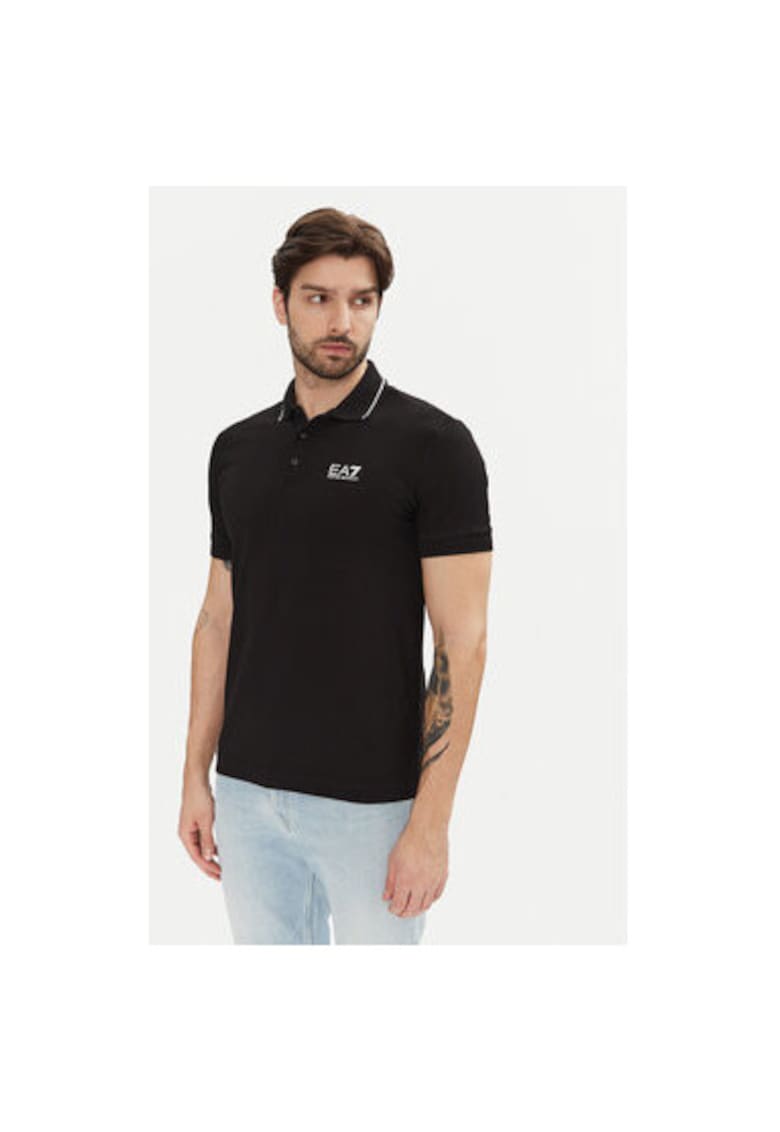 Tricou polo barbati  Emporio Armani - 8NPF16 PJVUZ - Bumbac - Negru