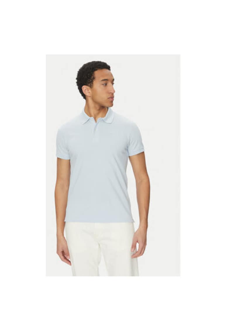Tricou polo barbati M5511B-T3240 - Bumbac - Albastru deschis