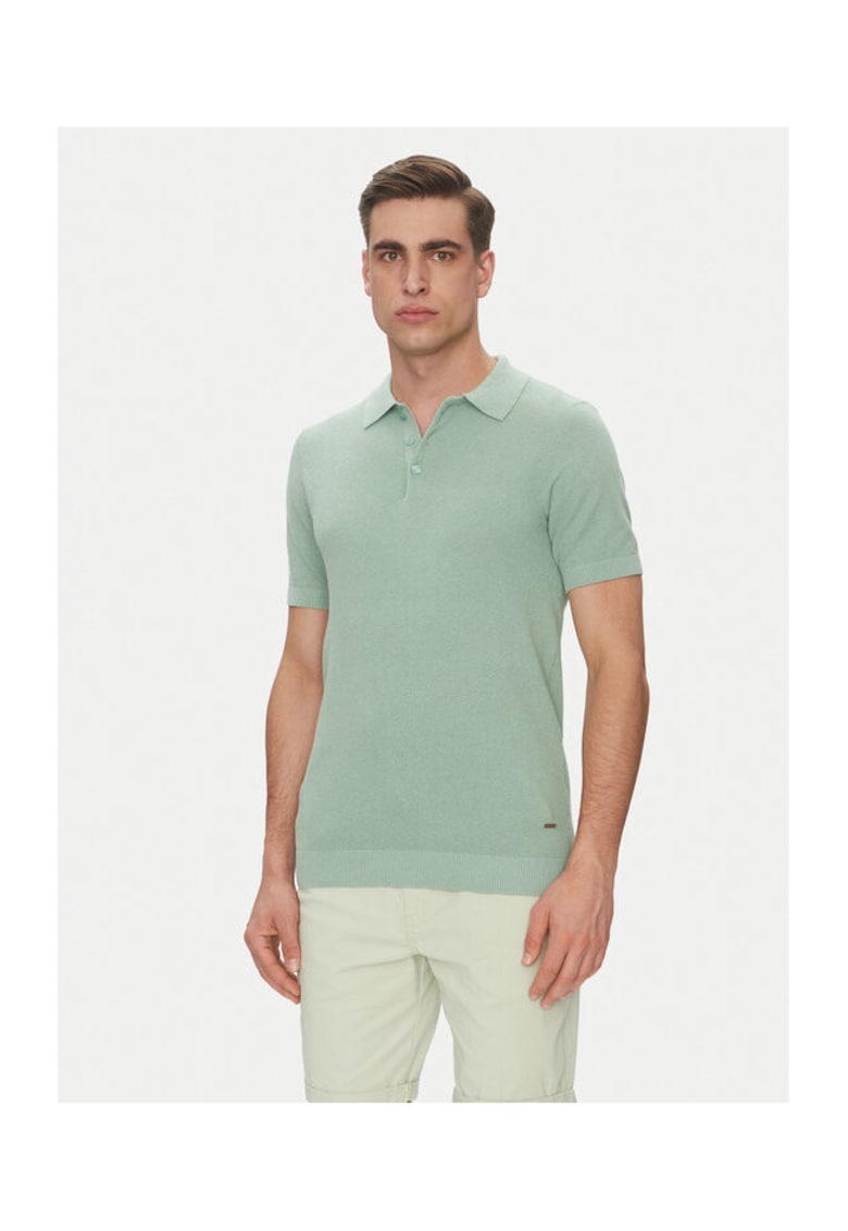 Tricou Polo barbati INVORM 30-485 - Bumbac/Poliester - Verde - Verde