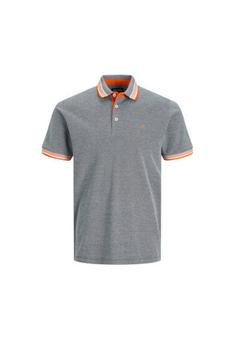 Tricou polo barbati Jack Jones - 12136668 - Bumbac organic - XS INTL - Gri