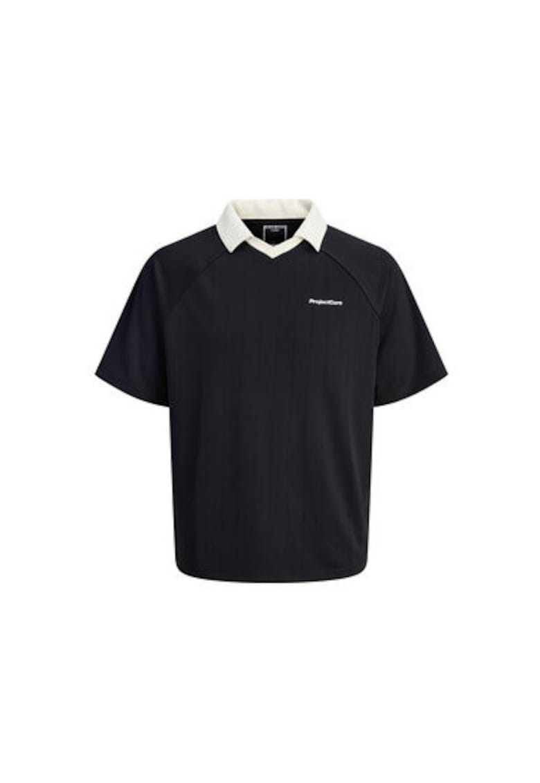 Tricou polo barbati Jack Jones - 12276758 - Poliester - Negru