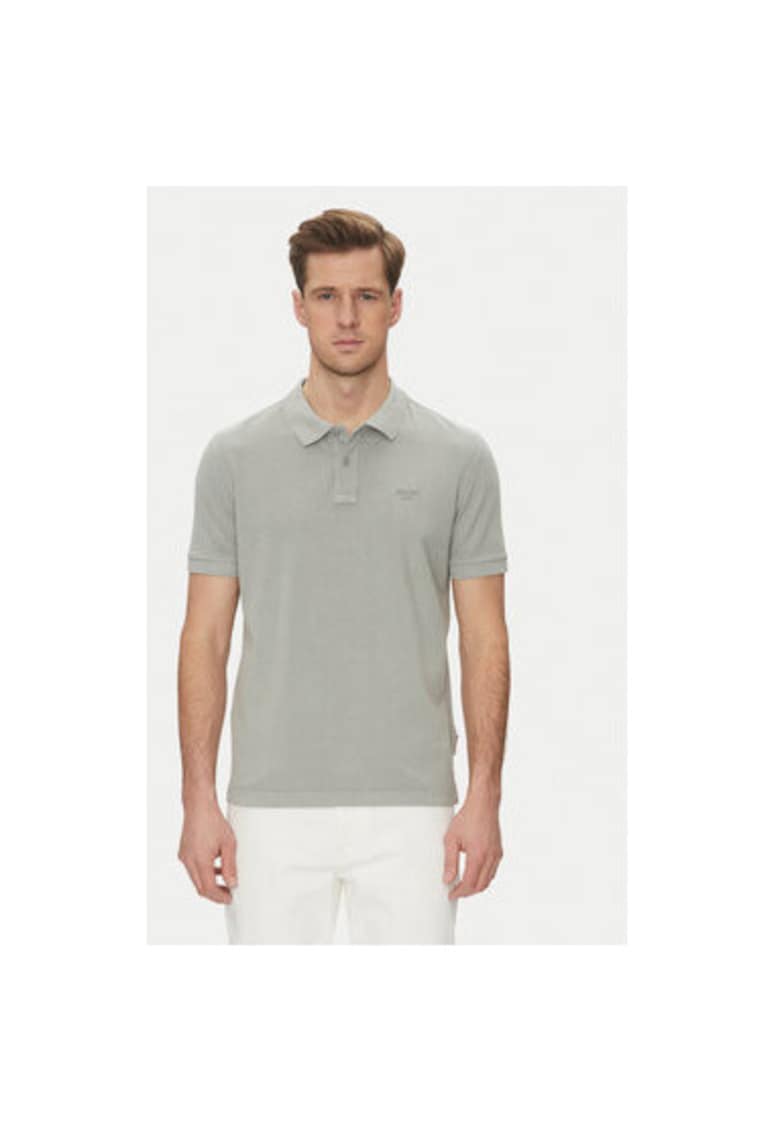 Tricou Polo barbati 10019371 30045619 - Bumbac organic - 3XL INTL - Gri