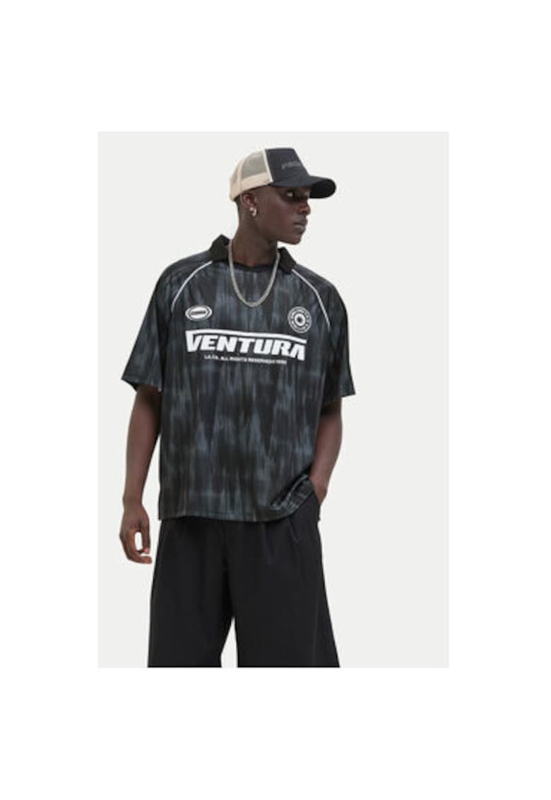 Tricou polo barbati Jack Jones - 12277379 - Poliester - 2XL INTL - Negru