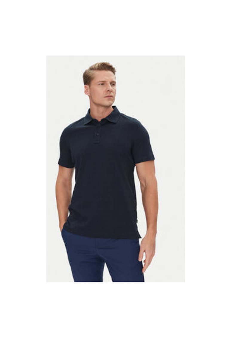 Tricou polo barbati  10019307 30045540 - Bumbac organic - Bleumarin