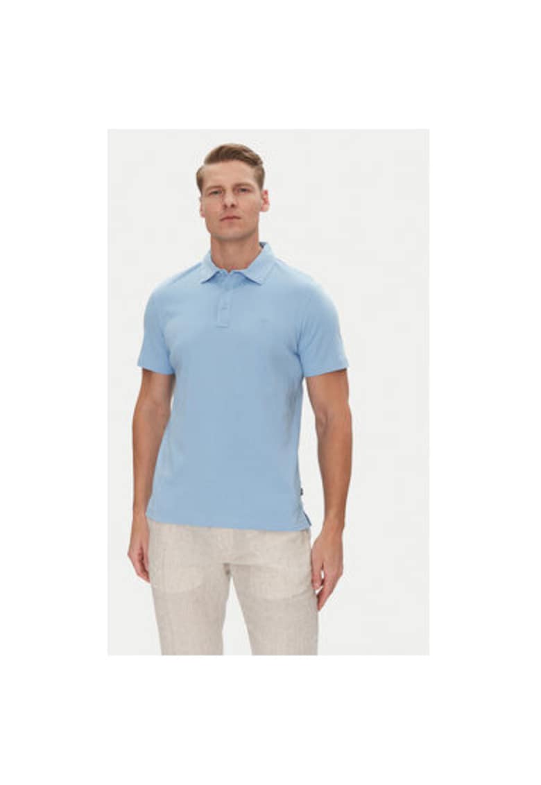 Tricou polo barbati  10019307 30045540 - Bumbac organic - Albastru deschis