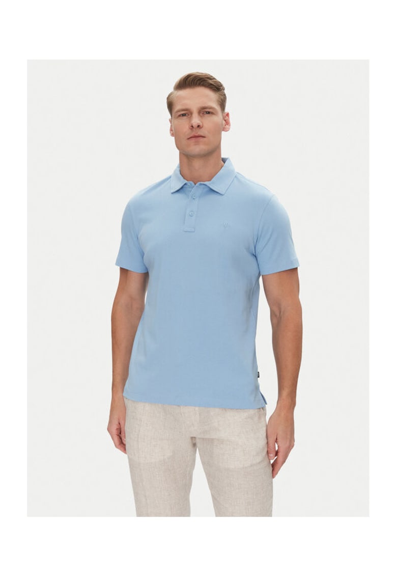 Tricou polo barbati 10019307 30045540 - Bumbac organic - Albastru deschis - Albastru deschis