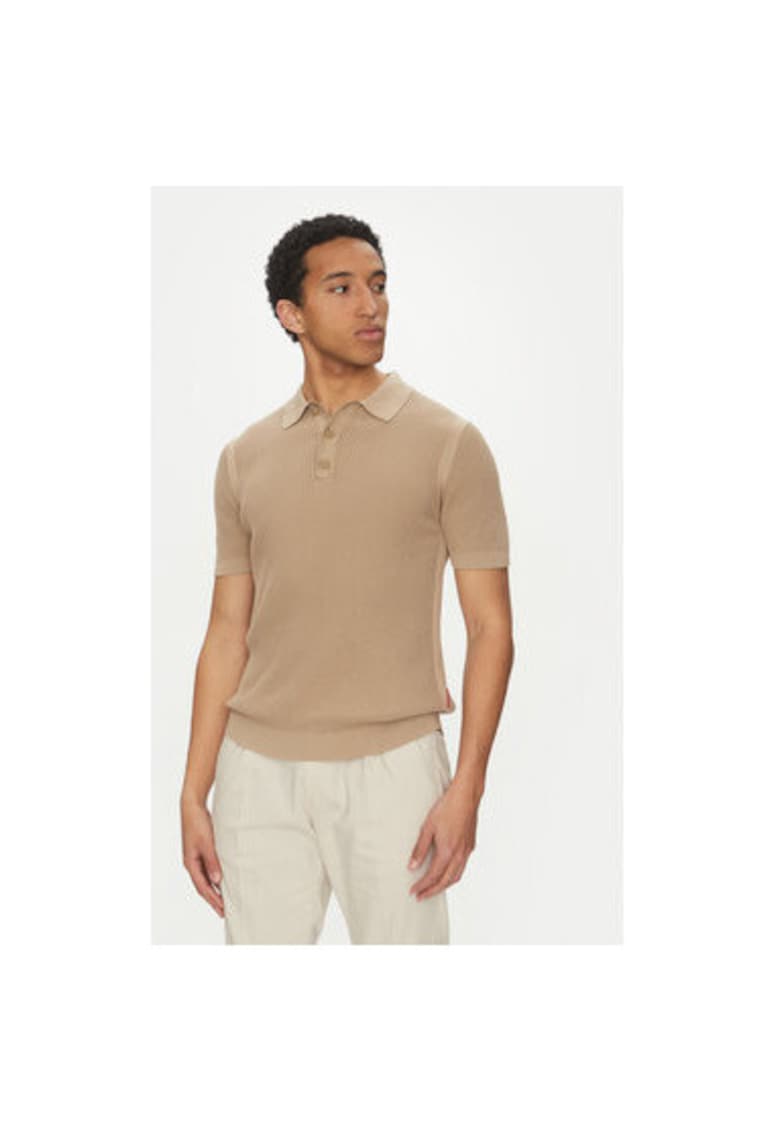 Tricou polo barbati Bumbac - Bej