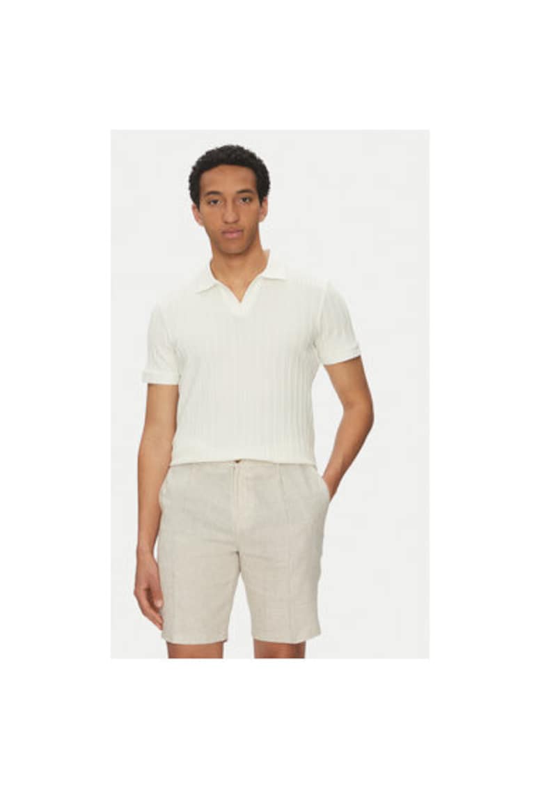 Tricou polo barbati 10019269 30045547 - Bumbac - Ecru - Ecru