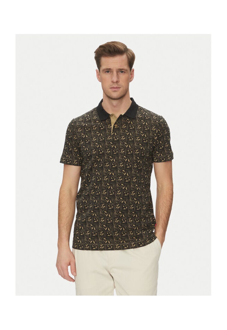 Tricou polo barbati 10019364 30045688 - Bumbac - Maro - Maro